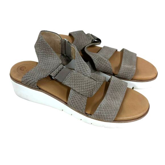 Corso Como Bonneigh Wedge Sandal Smokey Ash Tan Women's Size 7.5 M EUC - Picture 2 of 9